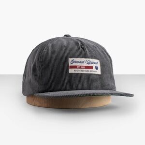 ODD JOB BIG FLAT BILL UNSTRUCTURED CORDUROY HAT grey NEVER WORN